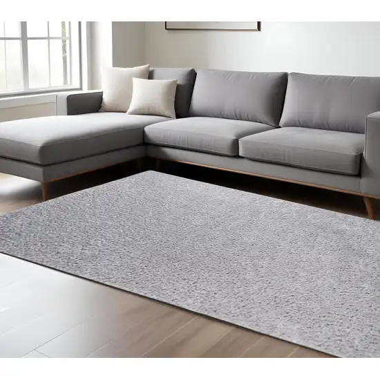 Silver Shag Handmade Area Rug Photo 1