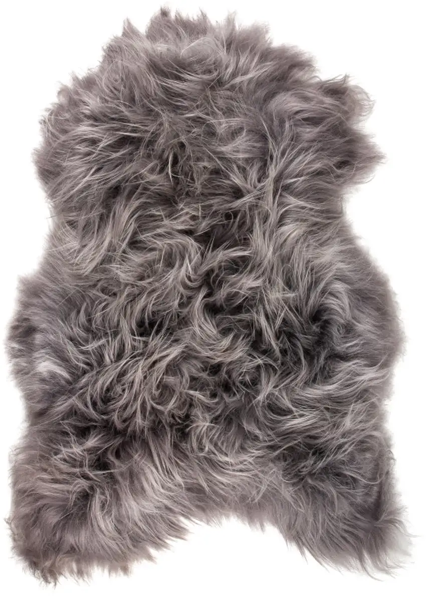 Gray Sheepskin Handmade Non Skid Area Rug Photo 2