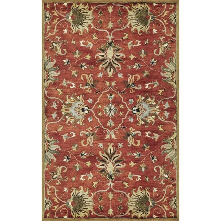 Sienna Medallion Vines Wool Rug Photo 1