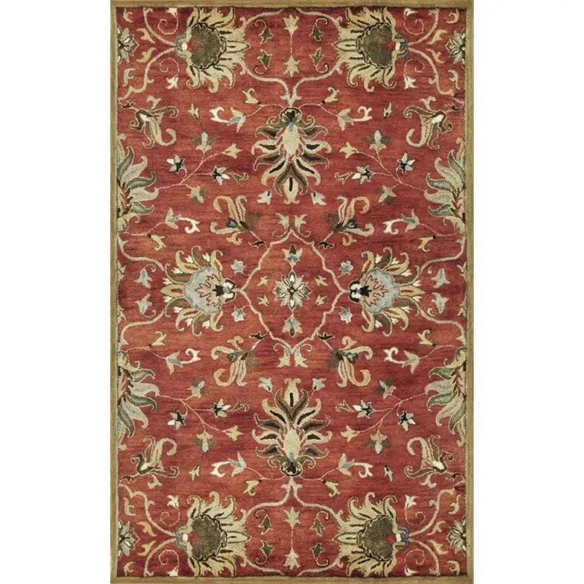 Sienna Medallion Vines Wool Rug Photo 1
