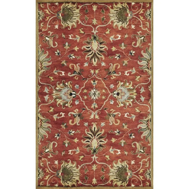 Sienna Medallion Vines Wool Rug Photo 3