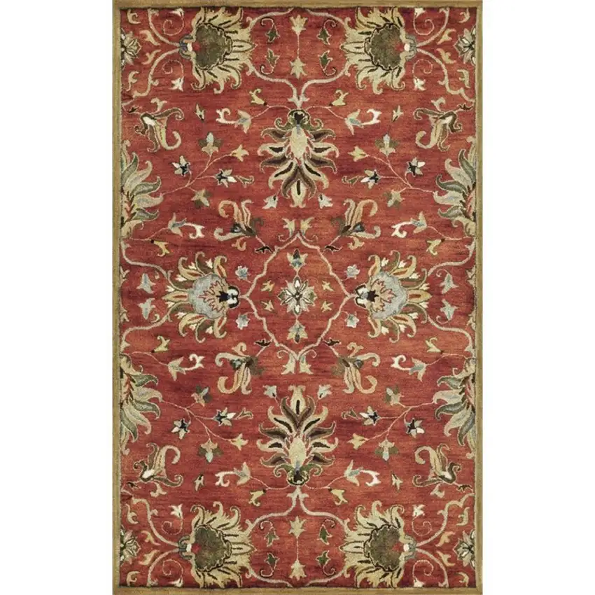 Sienna Medallion Vines Wool Rug Photo 3