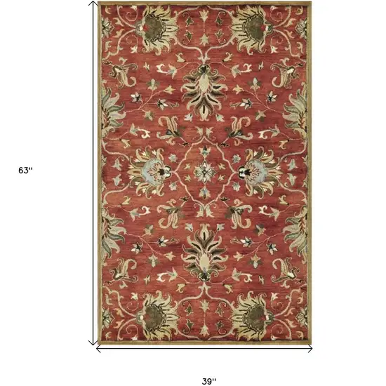 Sienna Medallion Vines Wool Rug Photo 4
