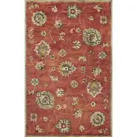 Photo of Sienna Orange Hand Tufted Allover Traditional Floral Indoor Area Rug