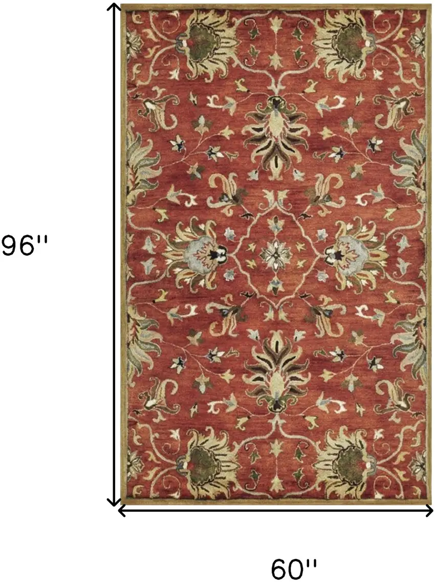 60 X 96 Sienna Wool Rug Photo 3
