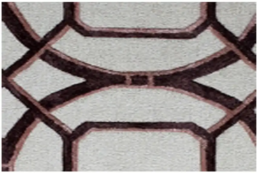 Silver Abstract Geometric Hand Tufted Non Skid Area Rug Photo 6