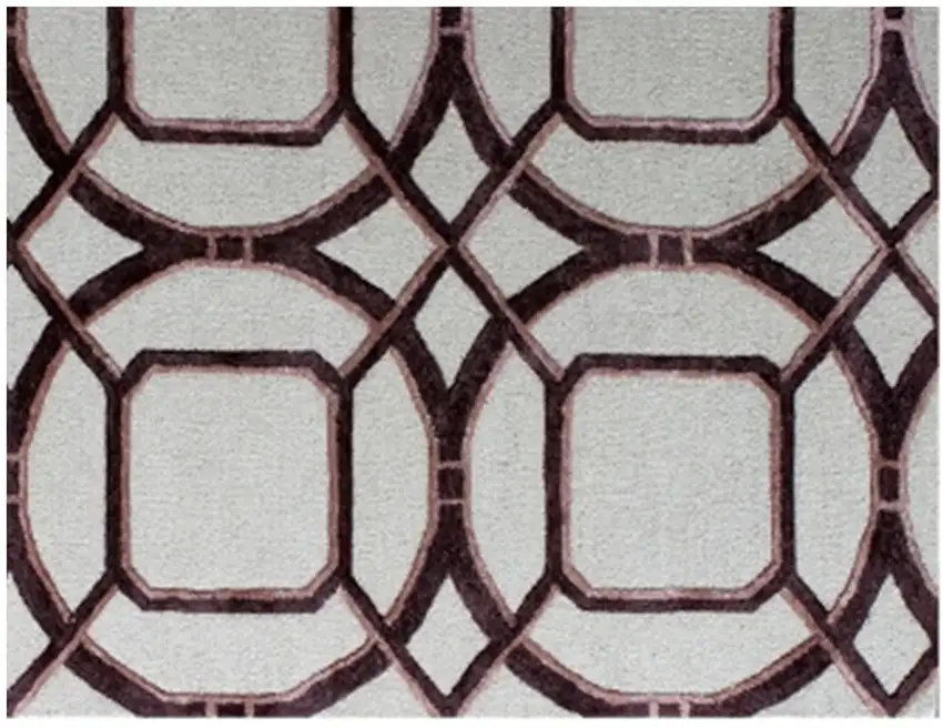 Silver Abstract Geometric Hand Tufted Non Skid Area Rug Photo 5