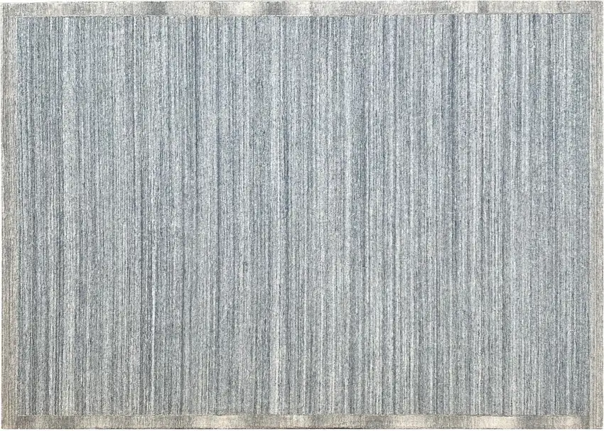 Silver Abstract Hand Tufted Non Skid Area Rug Photo 2