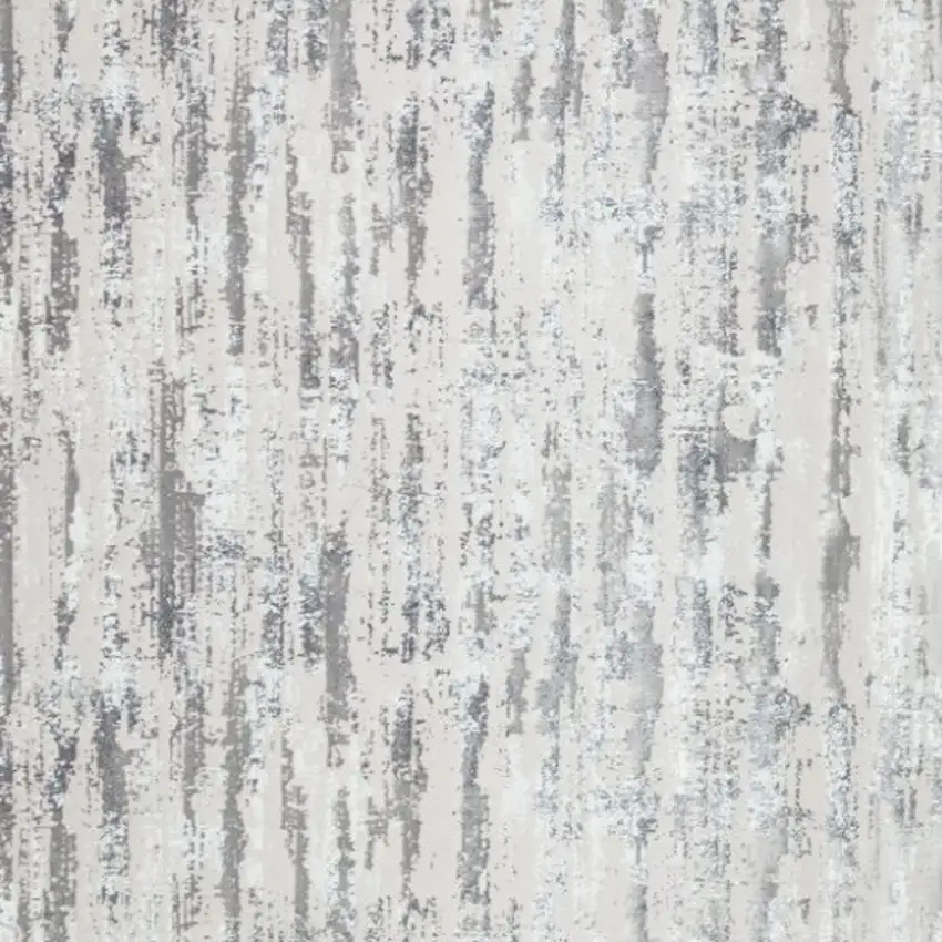 Black and Off White Abstract Washable Non Skid Area Rug Photo 3