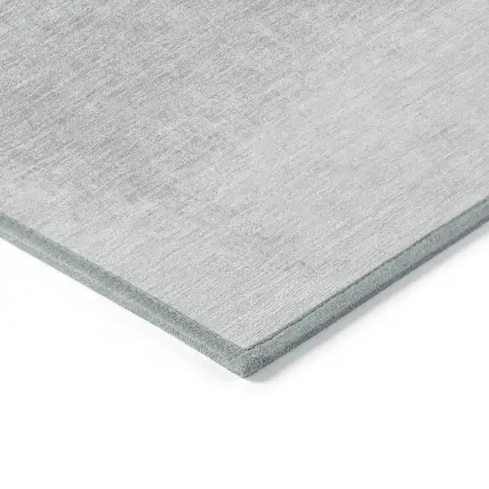 Silver And Black Ombre Washable Indoor Outdoor Area Rug Photo 6