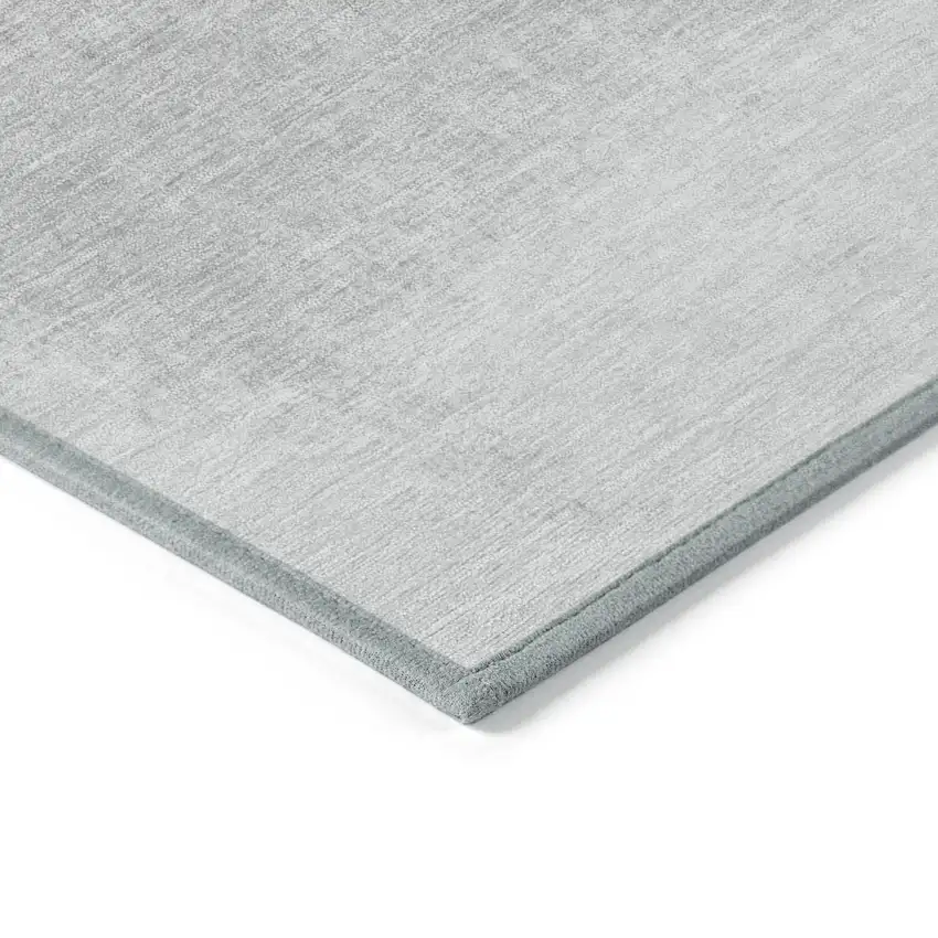 Silver And Black Ombre Washable Indoor Outdoor Area Rug Photo 6