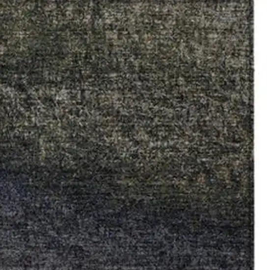 Silver And Black Ombre Washable Indoor Outdoor Area Rug Photo 3