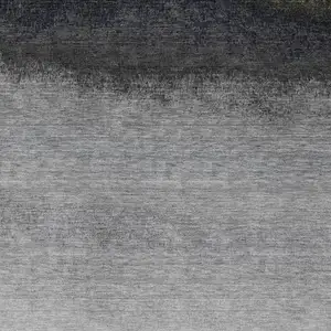 Photo of Silver And Black Ombre Washable Indoor Outdoor Area Rug