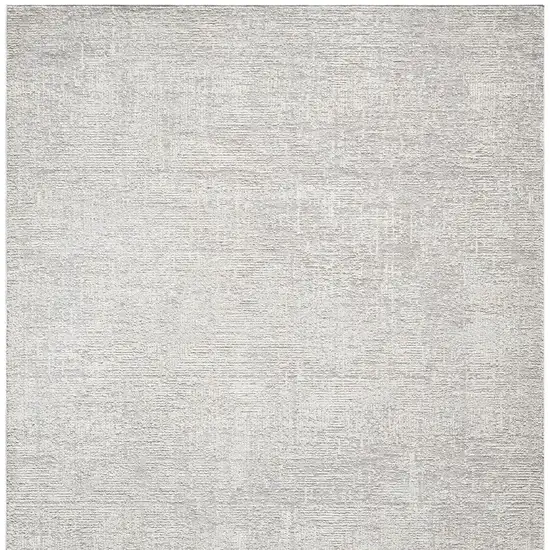 Silver And Cream Abstract Area Rug Photo 8