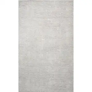 Photo of Silver And Cream Abstract Area Rug
