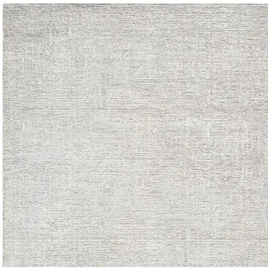 Silver And Cream Abstract Area Rug Photo 3