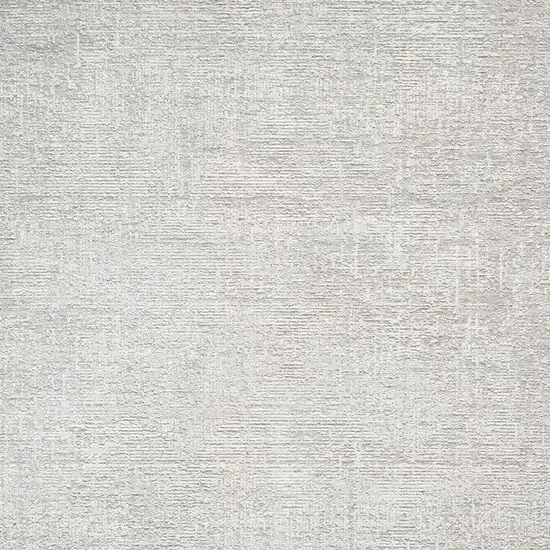 Silver And Cream Abstract Square Rug Photo 4