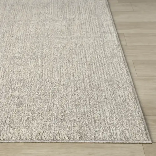 Silver And Cream Abstract Square Rug Photo 9