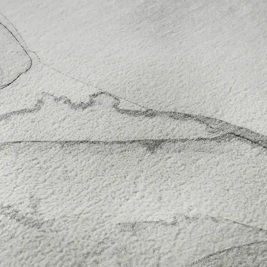 Silver And Gray Abstract Washable Area Rug With UV Protection Photo 3