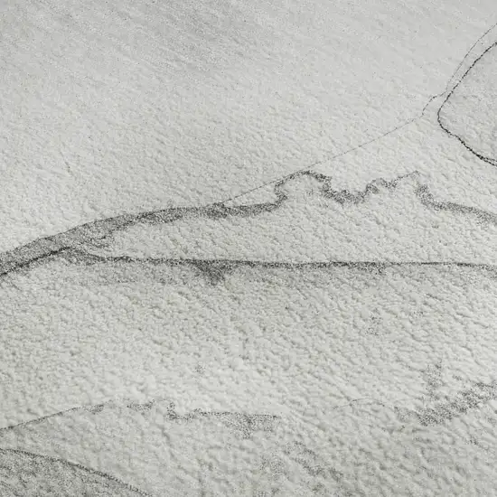 Silver And Gray Abstract Washable Area Rug With UV Protection Photo 5