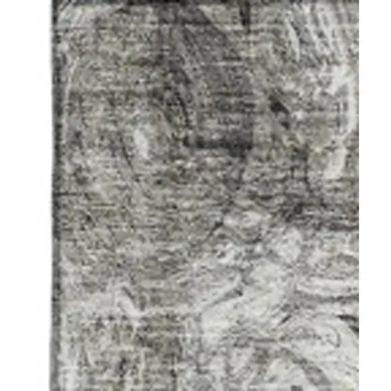 Silver And Gray Abstract Washable Area Rug With UV Protection Photo 2