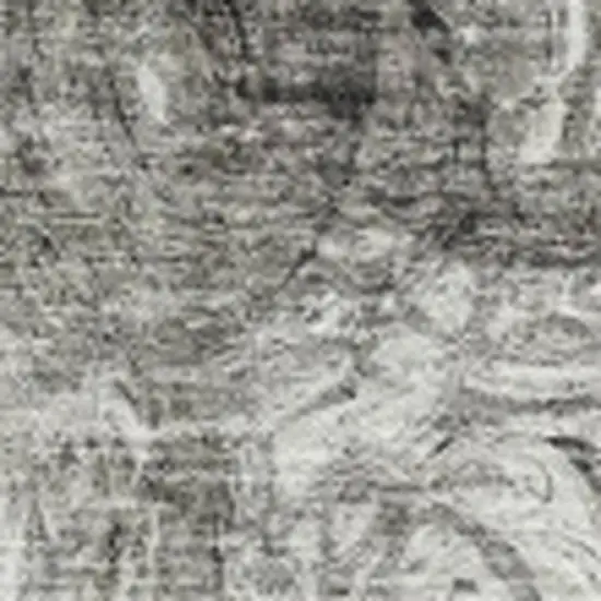 Silver And Gray Abstract Washable Area Rug With UV Protection Photo 2