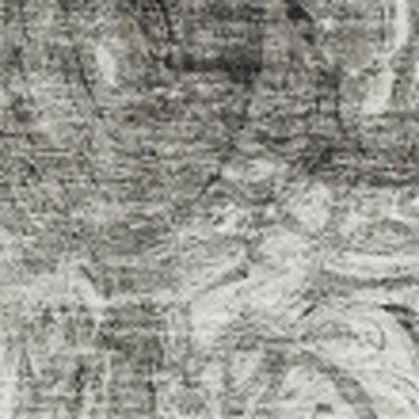 Silver And Gray Abstract Washable Area Rug With UV Protection Photo 2