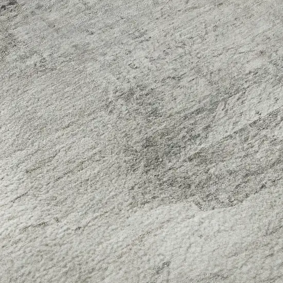 Silver And Gray Abstract Washable Area Rug With UV Protection Photo 9