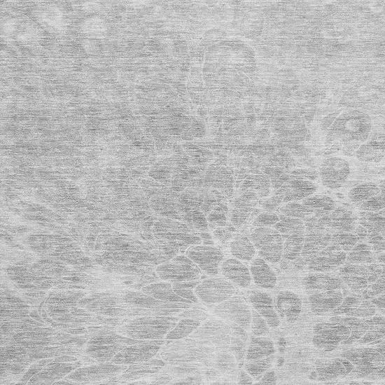Silver And Gray Abstract Washable Area Rug With UV Protection Photo 3