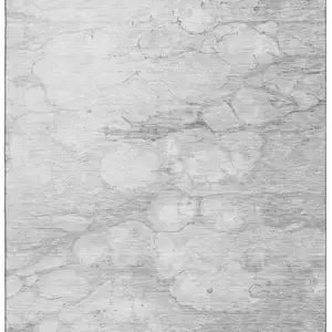 Photo of Silver And Gray Abstract Washable Area Rug With UV Protection