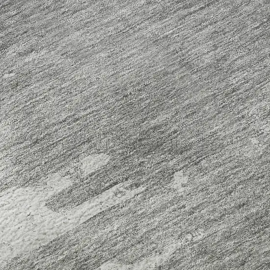 Silver And Gray Abstract Washable Area Rug With UV Protection Photo 9