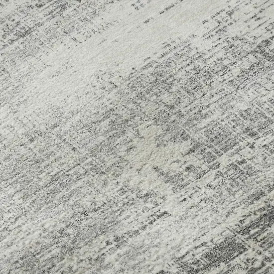 Silver And Gray Abstract Washable Area Rug With UV Protection Photo 9