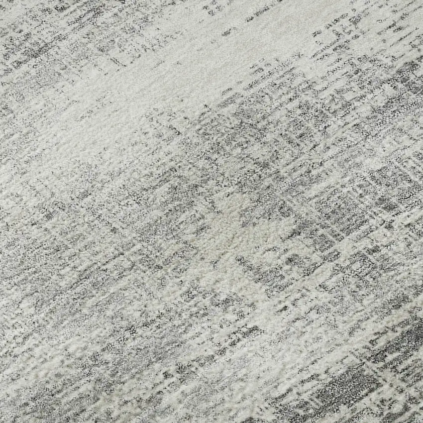 Silver And Gray Abstract Washable Area Rug With UV Protection Photo 9