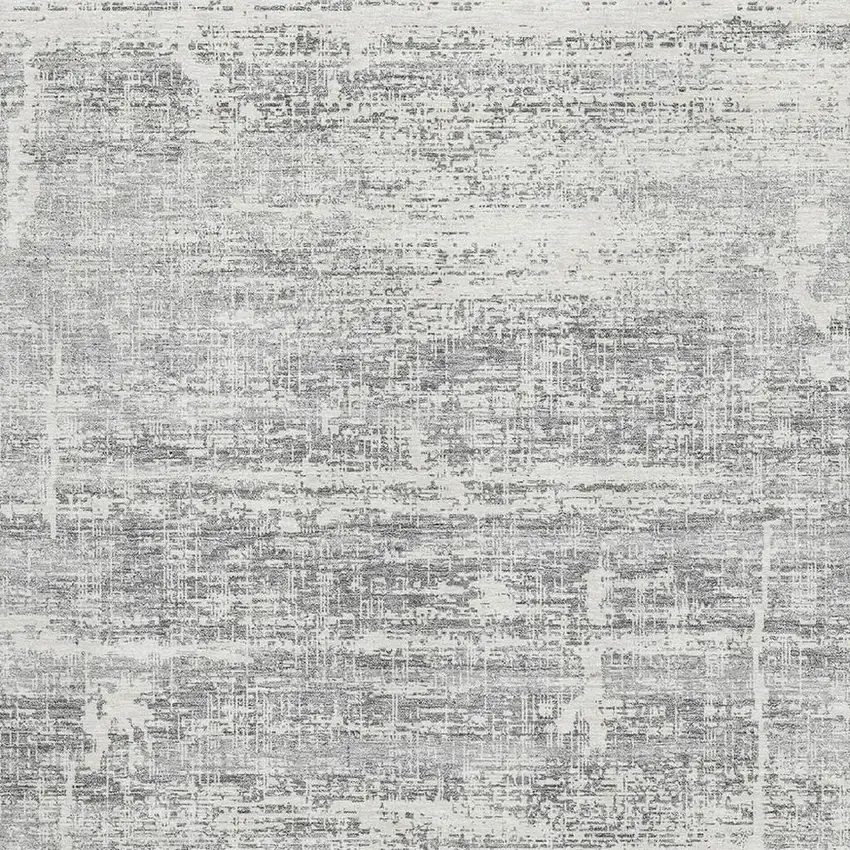 Silver And Gray Abstract Washable Area Rug With UV Protection Photo 3