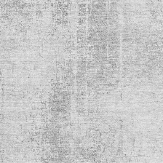 Silver And Gray Abstract Washable Area Rug With UV Protection Photo 4