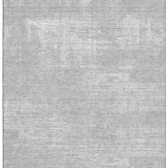 Silver And Gray Abstract Washable Area Rug With UV Protection Photo 5