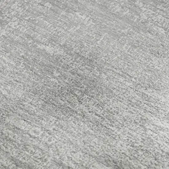 Silver And Gray Abstract Washable Area Rug With UV Protection Photo 4