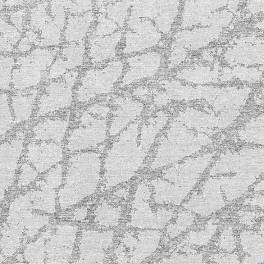 Silver And Gray Abstract Washable Area Rug With UV Protection Photo 2