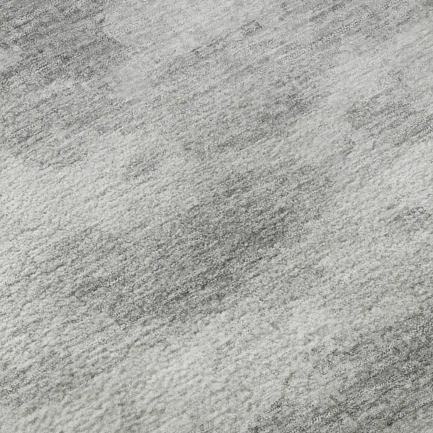 Silver And Gray Abstract Washable Area Rug With UV Protection Photo 9
