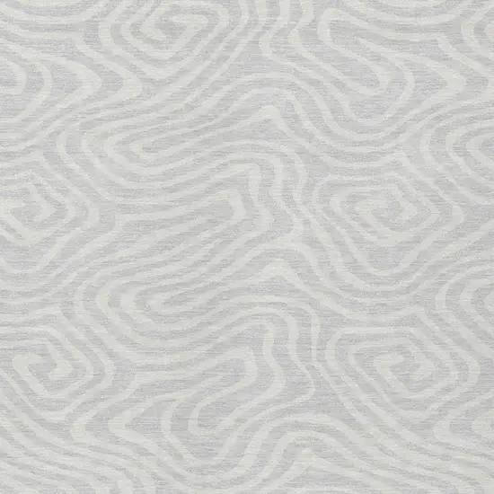 Silver And Gray Abstract Washable Indoor Outdoor Area Rug Photo 6