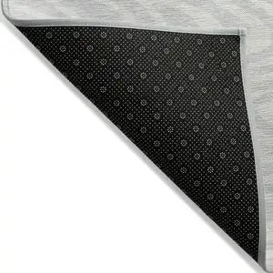 Photo of Silver And Gray Abstract Washable Indoor Outdoor Area Rug