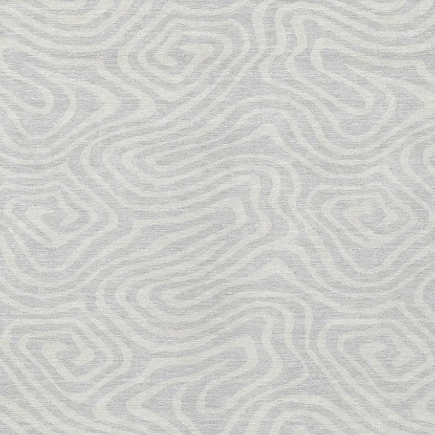 Silver And Gray Abstract Washable Indoor Outdoor Area Rug Photo 6