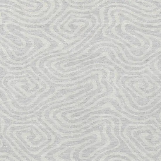 Silver And Gray Abstract Washable Indoor Outdoor Area Rug Photo 6