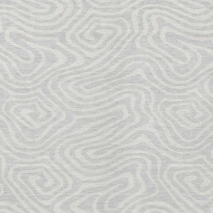 Silver And Gray Abstract Washable Indoor Outdoor Area Rug Photo 6