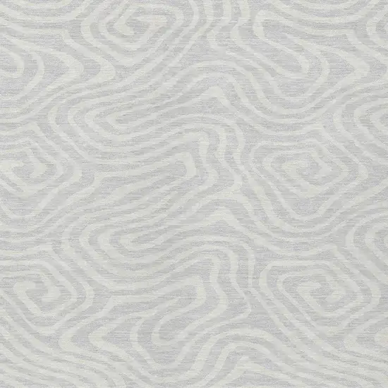 Silver And Gray Abstract Washable Indoor Outdoor Area Rug Photo 6