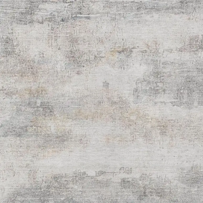 Silver And Gray Abstract Washable Indoor Outdoor Area Rug Photo 5