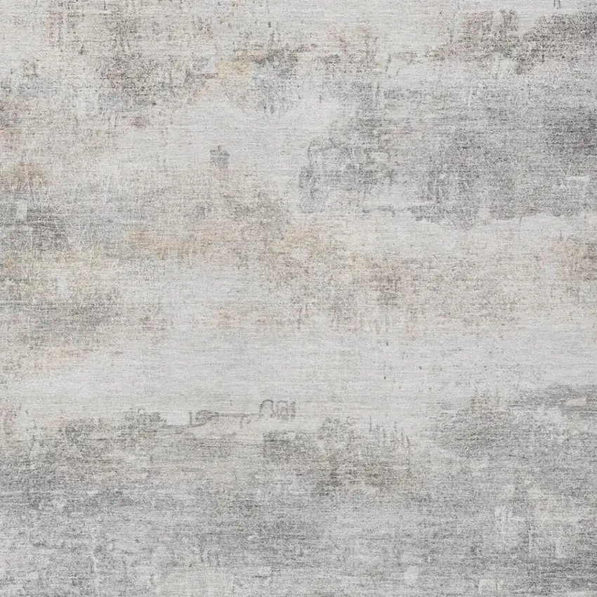Silver And Gray Abstract Washable Indoor Outdoor Area Rug Photo 1
