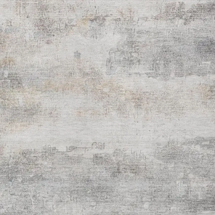 Silver And Gray Abstract Washable Indoor Outdoor Area Rug Photo 4