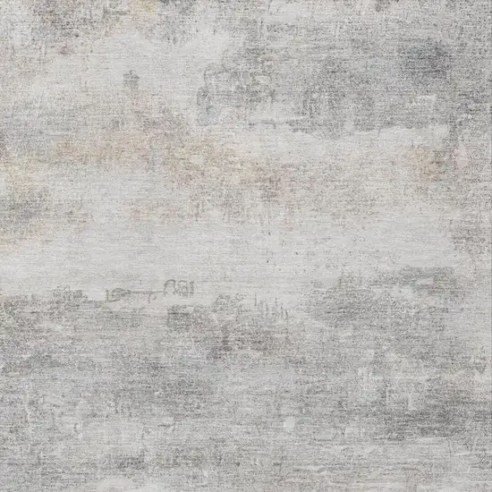Silver And Gray Abstract Washable Indoor Outdoor Area Rug Photo 5