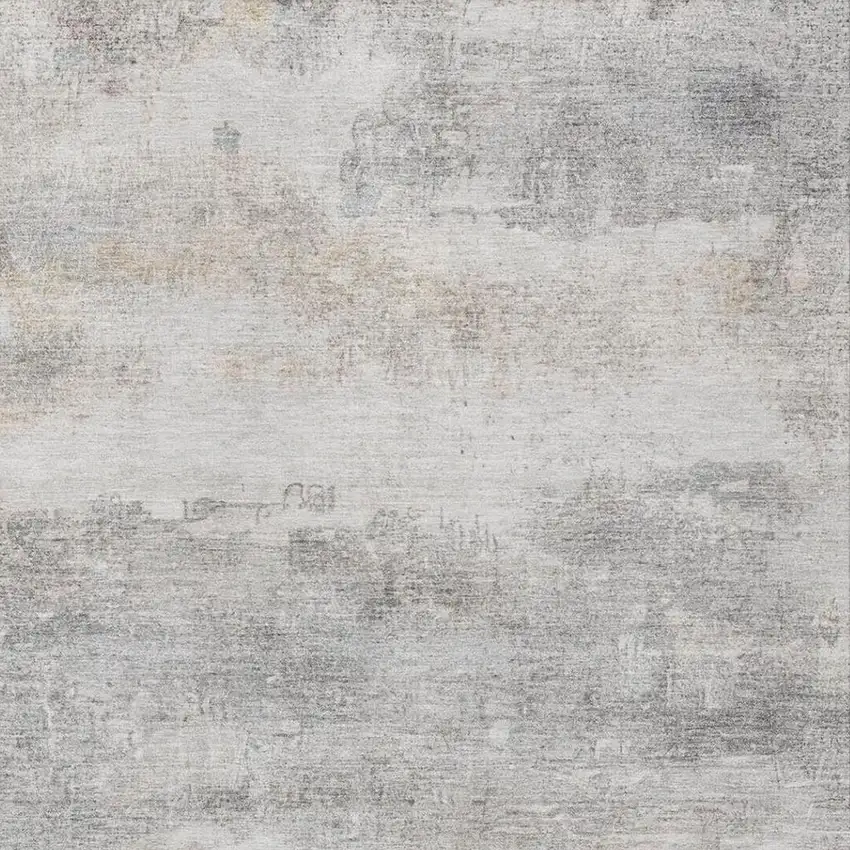 Silver And Gray Abstract Washable Indoor Outdoor Area Rug Photo 5